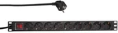 Listwy zasilające - LogiLink Listwa zasilająca do szaf PDU9C02 19\" 16A PDU 9x Schuko 2m czarna - miniaturka - grafika 1