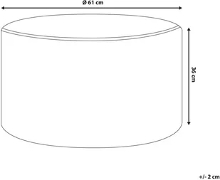 Beliani Puf okrągły 61 cm zielony MILLEN - Taborety i hokery - miniaturka - grafika 3