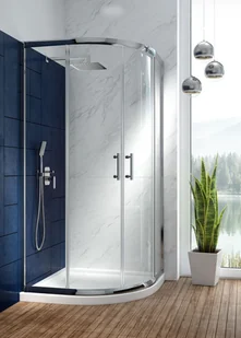 Deante Jasmin 90 cm kabina półokrągła DEA-2835-0 - Kabiny prysznicowe - miniaturka - grafika 2