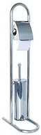 Akcesoria do wc - MSV 141311 szczotka do WC metalowy srebrny 30 x 80 x 16,5 cm 141311 - miniaturka - grafika 1
