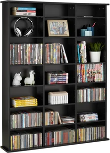 tectake Regał CD Stevie - czarny 403619 - Regały - miniaturka - grafika 2