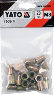 Yato NITONAKRĘTKI STALOWE M8 20SZT YT-36474 YT-36474 - Nitownice - miniaturka - grafika 2