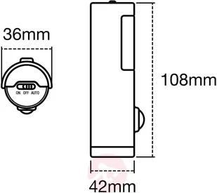 LEDVANCE LEDVANCE Nightlux Torch lampka nocna LED srebrna - Lampy ścienne - miniaturka - grafika 4