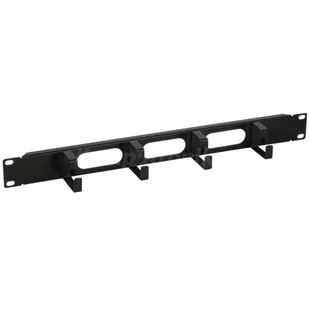 Intellinet Organizer Kabli Intellient Rack 19\" 1U 4x48mm czarny 204279 - Szafy rack - miniaturka - grafika 2