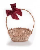 Wielkanoc - Wyroby z Wikliny PPH Jan Wnuk Wiklinowy kosz prezentowy na kwiaty prezenty na prezent z pięknymi kokardami 4403-k00 - miniaturka - grafika 1