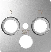 Klawisze i ramki - Simon Pokrywa do gniazda antenowego R-TV-SAT Simon 82 82037-93 aluminium - miniaturka - grafika 1