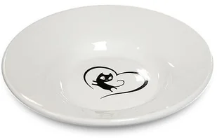 Miska ceramiczna dla kota talerzyk z kotem Biały - Miski dla kotów - miniaturka - grafika 2