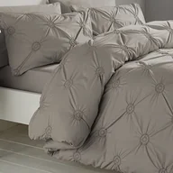 Pościel dla dzieci - Signature 'elissa' Delicate 100% bawełna, Classic gerueschte rozeta zdobiony poszewka na kołdrę-zestaw, łóżko pojedyncze, brudny róż, srebro, podwójne łóżko ELSSV21PZO - miniaturka - grafika 1