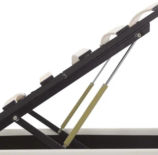 vidaXL Rama łóżka z podnośnikiem i LED, biała, ekoskóra, 180 x 200 cm - Łóżka - miniaturka - grafika 8