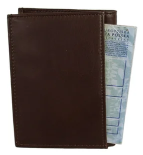 PolskaGalanteria.pl Portfel Męski PolskaGalanteria (PL) Skórzany Pionowy Skóra Cielęca Jedno Skrzydełko Czekoladowy 411 - Portfele - miniaturka - grafika 4