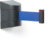 Wyposażenie miejsc publicznych - AJ Taśmowy system wygradzający 4600 mm czarny niebieska taśma 312452 - miniaturka - grafika 1