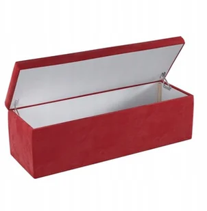 Dekoria.pl Dekoria.pl Skrzynia tapicerowana intensywna czerwień 120 × 40 × 40 cm Velvet 526-704-15 - Pufy i podnóżki - miniaturka - grafika 2