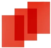 Artykuły biurowe - Unbekannt PAVO kasetka na okładki-przezroczystej folii A4, zestaw folii PCW, 0.20 MM, 100 szt., przezroczysty/czerwony 8009008 - miniaturka - grafika 1