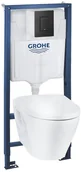 Stelaże i zestawy podtynkowe do WC - Grohe Zestaw podtynkowy WC Serel Rimless Black - miniaturka - grafika 1