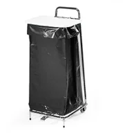 Kosze na śmieci - AJ Produkty Stojak na worki biała pokrywa, wym. 1050x430x450 mm, 125 L - miniaturka - grafika 1