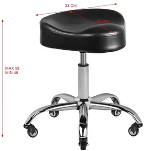 GABBIANO ACTIVESHOP Taboret Fryzjerski A450 Czarny 10003_123785 - Meble fryzjerskie - miniaturka - grafika 3