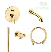 Zestawy prysznicowe - Oltens Zestaw Oltens Molle zestaw wannowo-prysznicowy podtynkowy złoty połysk 36602800 - miniaturka - grafika 1