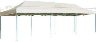 vidaXL Składany namiot imprezowy 3 x 9 m kremowy 44974 - Pawilony ogrodowe - miniaturka - grafika 20