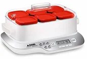 Jogurtownice - SEB Yogurt Multidelices Express Compact 6 słoików czerwonych, jogurt domowy, 5 programów automatycznych, mleczne desery, białe ser i miękkie desery, 140 ml, 100% wolne od BPA YG660100 YG660100 - miniaturka - grafika 1