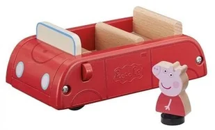 Świnka Peppa Drewniane Auto + Figurka Peppy 07208 - Figurki dla dzieci - miniaturka - grafika 2