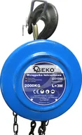 Wciągarki - GEKO Wciągarka łańcuchowa PREMIUM 2T x 3M/stal/(1) - miniaturka - grafika 1