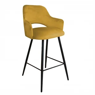 Hoker krzesło barowe Milano podstawa czarna MG15 - Taborety i hokery - miniaturka - grafika 4