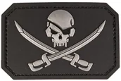 Odzież taktyczna i umundurowanie - Mil-Tec Naszywka 3D Pirate Skull black (16832202) 16832202 - miniaturka - grafika 1