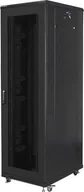 Szafy rack - Lanberg Szafa SZAFA INSTALACYJNA RACK STOJĄCA 19&quot 42U 800X800 CZARNA DRZWI PERFOROWANE FLAT PACK FF01-8842-23B - miniaturka - grafika 1