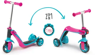 Smoby Hulajnoga 2w1 różowa (750603) - Hulajnogi - miniaturka - grafika 4