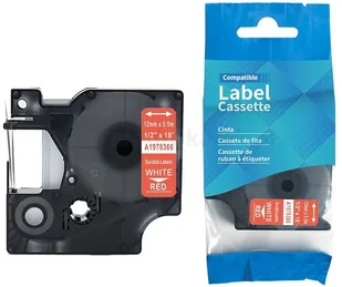 Dymo strefadrukarek.pl Taśma D1 Durable 1978366 12mm x 5.5m czerwona biały nadruk - zamiennik PROMOCJA! D1-D-1978366 - Etykiety do drukarek - miniaturka - grafika 3