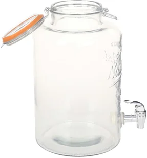 vidaXL Dozownik wody XXL z kranikiem, przezroczysty, 8 L, szkło - Mydelniczki i dozowniki mydła - miniaturka - grafika 3