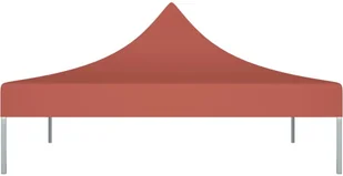 VidaXL Dach namiotu imprezowego, 3 x 3 m, terakota, 270 g/m 315324 VidaXL - Pawilony ogrodowe - miniaturka - grafika 8