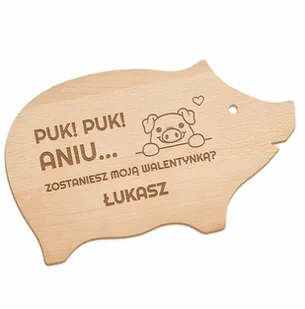 Murrano Deska do krojenia świnka z grawerem dla pary na drewnianą rocznicę śl DSK-SWK-031 - Deski do krojenia - miniaturka - grafika 21