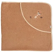 Okrycia kąpielowe dla dzieci - Sterntaler Ręcznik kąpielowy dla niemowląt, GOTS Otti - ponczo kąpielowe dla niemowląt, ręcznik z kapturem, ręcznik kąpielowy dla dzieci w paski z motywem - bio - brązowy 7122209 - miniaturka - grafika 1