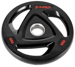 HMS Talerz olimpijski ogumowany czarny TOX10 HMS 10 kg 17-61-093 - Obciążenia - miniaturka - grafika 2