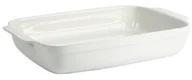 Patelnie - Crealys crealys 512732 forma do pieczenia z uchwytami z ceramiki, prostokątne, 36,5 x 23,5 x 6,5 cm, biały 512732 - miniaturka - grafika 1