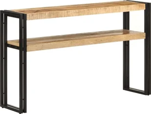 VidaXL Lumarko Stolik konsolowy, 120 x 30 x 75 cm, surowe drewno mango 321099 VidaXL - Ławy i stoliki kawowe - miniaturka - grafika 10