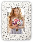Ramki na zdjęcia - ZEP kwiaty 13 X 18 z żywicy syntetycznej Portrait Biały ee9457 - miniaturka - grafika 1