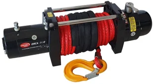 Kingone 818 Wyciągarka ORCA 11.0 [4990kg] z liną syntetyczną 12V lina 10mm 25m czerwona 10400kg +hak) 81877871 77871-uniw - Wciągarki - miniaturka - grafika 2