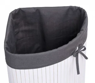 Lumarko Lumarko Kosz narożny na pranie bambusowy 60L biało-szary 5902340318324  Goc - Kosze na bieliznę - miniaturka - grafika 7