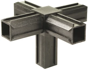 GAH-Alberts 426408 XD-łącznik rurowy  krzyż na sztuki oraz inny pionowej wyjścia, tworzywo sztuczne, czarna, 20 X 1, 5 MM - Zawiasy, okucia i inne akcesoria - miniaturka - grafika 2