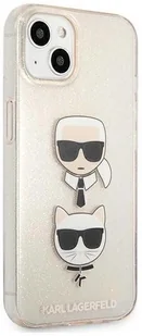 Karl Lagerfeld KLHCP13SKCTUGLGO iPhone 13 mini 5,4" złoty/gold hardcase Glitter Karl s & Choupette KF000815 - Etui i futerały do telefonów - miniaturka - grafika 6