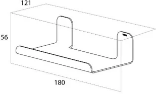 Tiger Colar Półka 18 cm chrom 13132.3.03.46 - Wieszaki łazienkowe - miniaturka - grafika 2