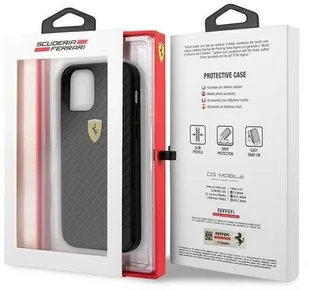 Ferrari FERCAHCP12SBK iPhone 12 mini 5,4" czarny/black hardcase On Track Real Carbon hurtel-65639-0 - Etui i futerały do telefonów - miniaturka - grafika 8