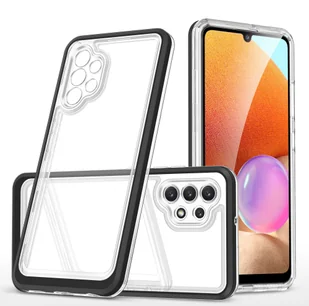 Hurtel Clear 3in1 etui do Samsung Galaxy A32 5G żelowy pokrowiec z ramką czarny - Etui i futerały do telefonów Hurtel Clear 3in1 etui do Samsung Galaxy A32 5G żelowy pokrowiec z ramką czarny - Etui i futerały do telefonów - miniaturka - grafika 1