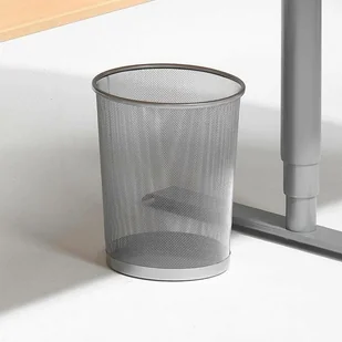 ARTYKUŁY AGD F Kosz Metalowy Na Śmieci 15l Srebrny Okrągły Siatka FEN000366 - Kosze na śmieci - miniaturka - grafika 3