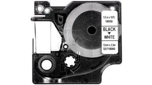 DYMO RHINO Taśma D1 16959 poliestrowa trwała 12mm x 5,5m - biała/czarny nadruk S0718060 - Dodatki do drukarek i skanerów - miniaturka - grafika 4