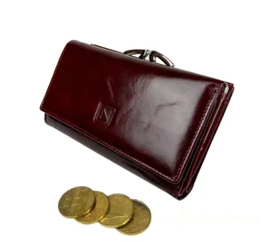 Nicole Portfel Damski Skórzany 14 cm Klamra Skóra Naturalna Z Klapką - Portfele - miniaturka - grafika 6