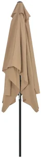 vidaXL Parasol ogrodowy na metalowym słupku, 300 x 200 cm, kolor taupe - Parasole ogrodowe - miniaturka - grafika 6