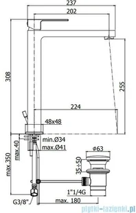 Paffoni Effe bateria umywalkowa chrom EL081CR | - Baterie umywalkowe - miniaturka - grafika 2